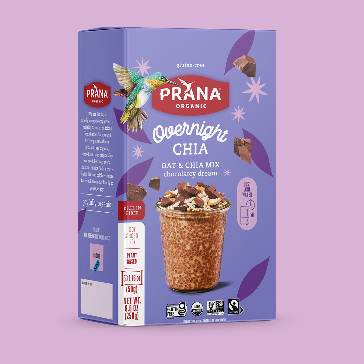Overnight Chia - Oat & chia mix – Chocolatey dream – Prana Foods USA